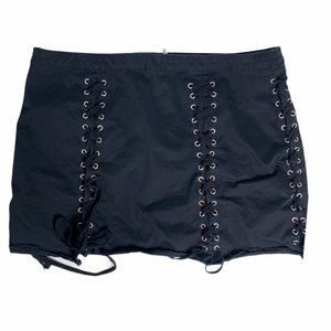 Forever 21 sexy lace up mini skirt 2X